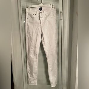 J.Crew 9” Mid-Rise White Skinny Jean